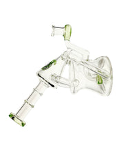 Load image into Gallery viewer, A green-colored Encore Ray Gun Recycler Dab Rig.
