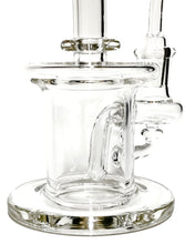 Load image into Gallery viewer, The popped hole perc and base of a TKO Clear Popped Hole Dab Rig.