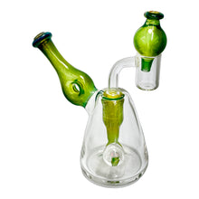 Load image into Gallery viewer, An Amazon Night green Business Class Ripper Dab Rig by American artist Minguez Glass.