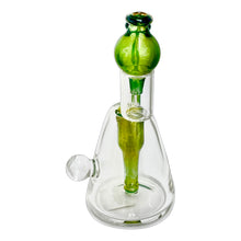 Load image into Gallery viewer, An Amazon Night green Business Class Ripper Dab Rig by American artist Minguez Glass.