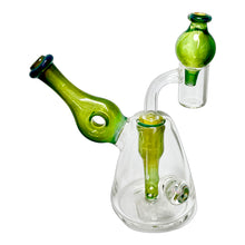Load image into Gallery viewer, An Amazon Night green Business Class Ripper Dab Rig by American artist Minguez Glass.