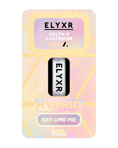 A Key Lime Pie Hybrid Elyxr LA Delta 8 THC Cartridge (1g/1mL).