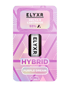 A Purple Dream Hybrid Elyxr LA Delta 8 THC Cartridge (1g/1mL).