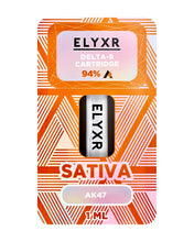 Load image into Gallery viewer, An AK47 Sativa Elyxr LA Delta 8 THC Cartridge (1g/1mL).
