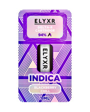Load image into Gallery viewer, A Blackberry Chill Indica Elyxr LA Delta 8 THC Cartridge (1g/1mL).

