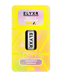 A Pineapple Express Sativa Elyxr LA Delta 8 THC Cartridge (1g/1mL).