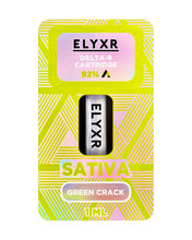 Load image into Gallery viewer, A Green Crack Sativa Elyxr LA Delta 8 THC Cartridge (1g/1mL).
