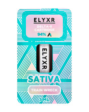 Load image into Gallery viewer, A Train Wreck Sativa Elyxr LA Delta 8 THC Cartridge (1g/1mL).
