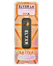 Load image into Gallery viewer, An AK47 Sativa Elyxr LA Delta 8 THC Disposable Vape (1 Gram/1mL).
