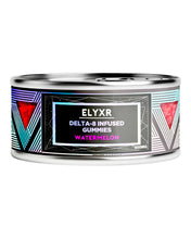 Load image into Gallery viewer, A 20-pack container of Watermelon Elyxr LA Delta 8 THC Gummies (500mg).
