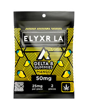 Load image into Gallery viewer, A Mango Elyxr LA Delta 8 THC Gummies 2-Pack (50mg).
