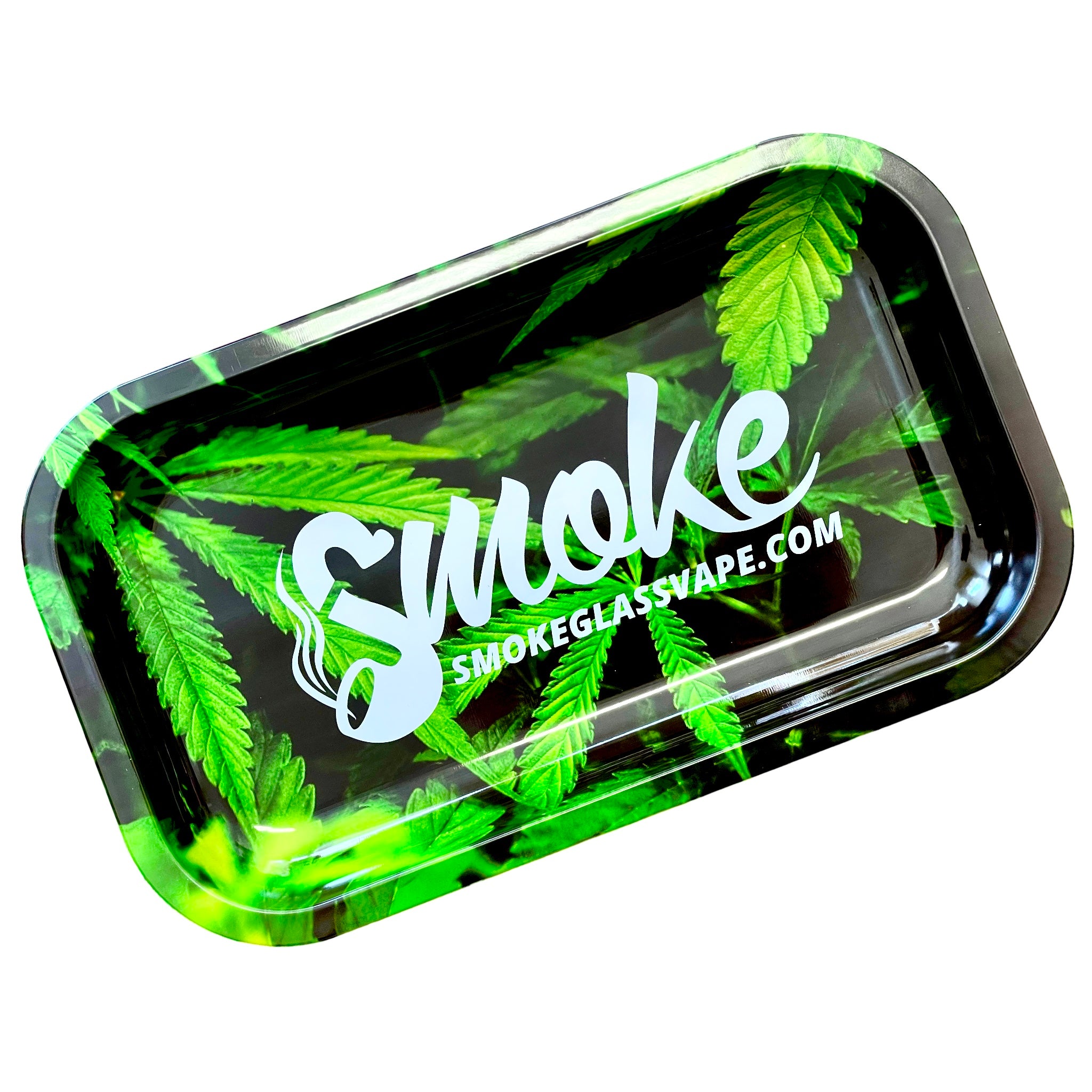 Smoke Leafy Herbs Rolling Tray – Smoke Glass Vape