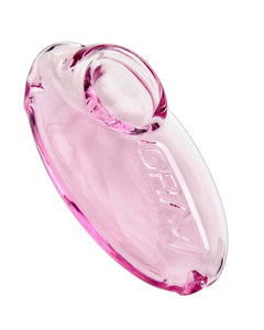 A pink Grav Pebble Spoon Hand Pipe.