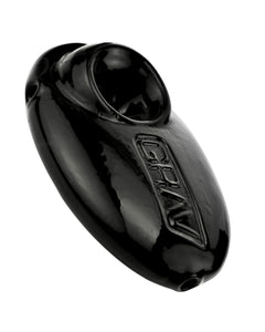 A black Grav Pebble Spoon Hand Pipe.