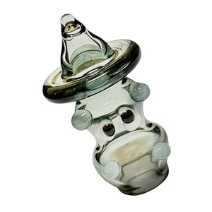 A short black Moxie Cutie Herd Spinner Carb Cap made by TKO Glassworks.
