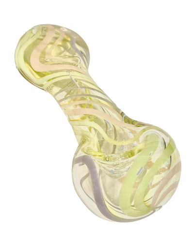 A Pastel Slyme Lines Hand Pipe handblown in America by TKO Glassworks.