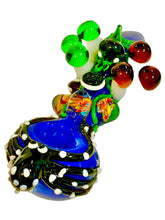 Load image into Gallery viewer, A blue Squid Habitat Spoon Hand Pipe.

