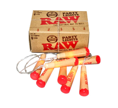RAW Classic Rolling Paper Cone Party Lights.