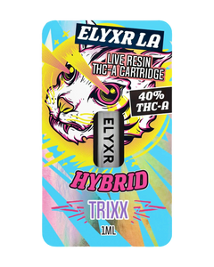 A Hybrid Trixx Elyxr LA Live Resin THC-A Cartridge (1 gram/1mL).