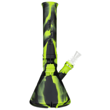 Load image into Gallery viewer, A Creature Green Eyce Silicone Beaker Bong.
