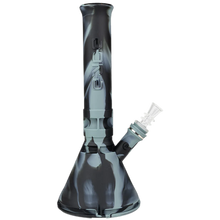 Load image into Gallery viewer, A Smoke Black Eyce Silicone Beaker Bong.
