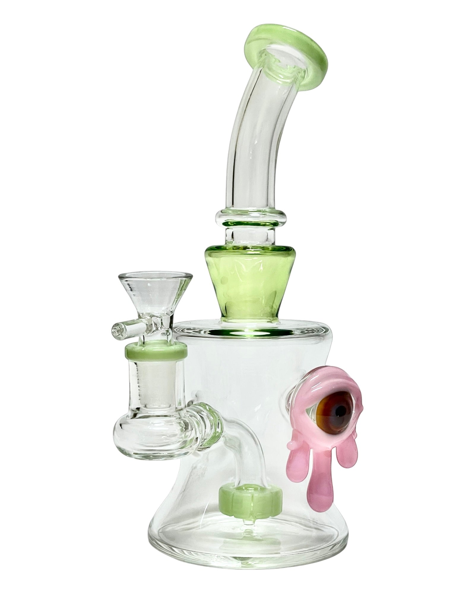 Slimy Eye Color-Accented Bong Smoke Glass Vape Slimy Eye Color-Accented Bong Smoke Glass Vape