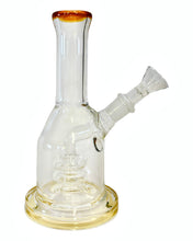 Load image into Gallery viewer, The side of a Double Showerhead Bottleneck Bong.
