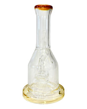 Load image into Gallery viewer, The back of a Double Showerhead Bottleneck Bong.
