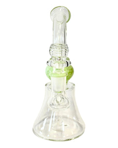 The front of a Slyme Honeycomb Water Pipe.