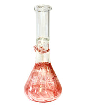Load image into Gallery viewer, The back of a red Small Zig Zag Zong Bong.
