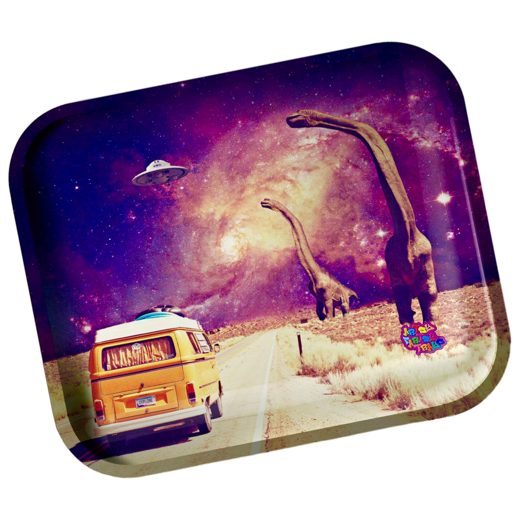 An Artsy Fartsy Retro Dinosaur Large Rolling Tray.