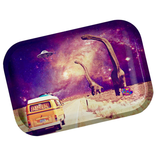 An Artsy Fartsy Retro Dinosaur Small Rolling Tray.