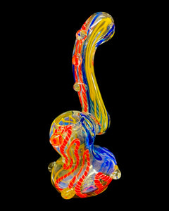 A Dotted Twist Bubbler Pipe in the dark.