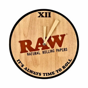 A RAW Wooden Wall Clock.