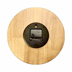 The back of a RAW Wooden Wall Clock.