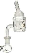 Load image into Gallery viewer, Tsunami Thermal Quartz 10mm Banger with Carb Cap on a water pipe.
