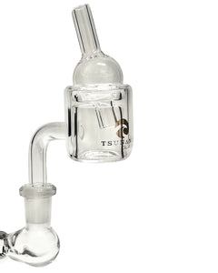 Tsunami Thermal Quartz 10mm Banger with Carb Cap on a water pipe.