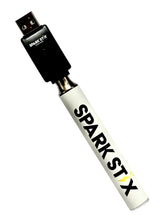 Load image into Gallery viewer, A white Spark Stix Variable Voltage Pen Battery.
