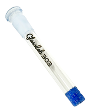 Load image into Gallery viewer, A Blue Cheese Glasslab 303 Colored Downstem.
