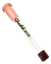 Load image into Gallery viewer, A Red Blizzard Glasslab 303 Colored Downstem.
