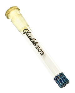 A Hurricane Strike Glasslab 303 Colored Downstem.