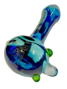 A TKO Glassworks Fumed Tech Pattern Hand Pipe.
