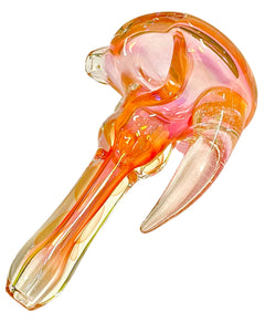 A TKO Glassworks Fumed Dicro Horn Spoon Pipe.