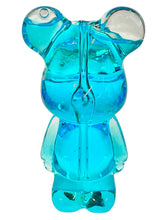 Load image into Gallery viewer, A Blue Teddy Bear Glycerin Hand Pipe.
