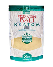 Load image into Gallery viewer, An 8 oz 225 gram bag of Whole Herbs Red Vein Bali Kratom Powder.
