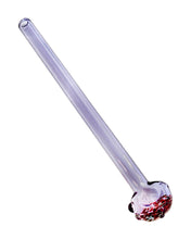 Load image into Gallery viewer, A purple Long Tube Frit Head Spoon Pipe handblown by the award-winning Ottone Glassworks.
