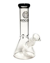 Load image into Gallery viewer, Clear Beaker Bong with a black mouthpiece.
