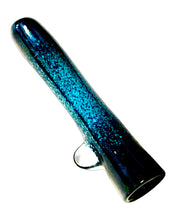 Load image into Gallery viewer, A blue Black Koi Koi Hitter handblown in America by TKO Glassworks.

