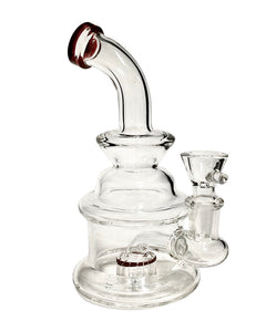 A Barrel Showerhead Pocket Rig with red accents.