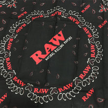 Load image into Gallery viewer, Close-up of a black RAW Bandana.
